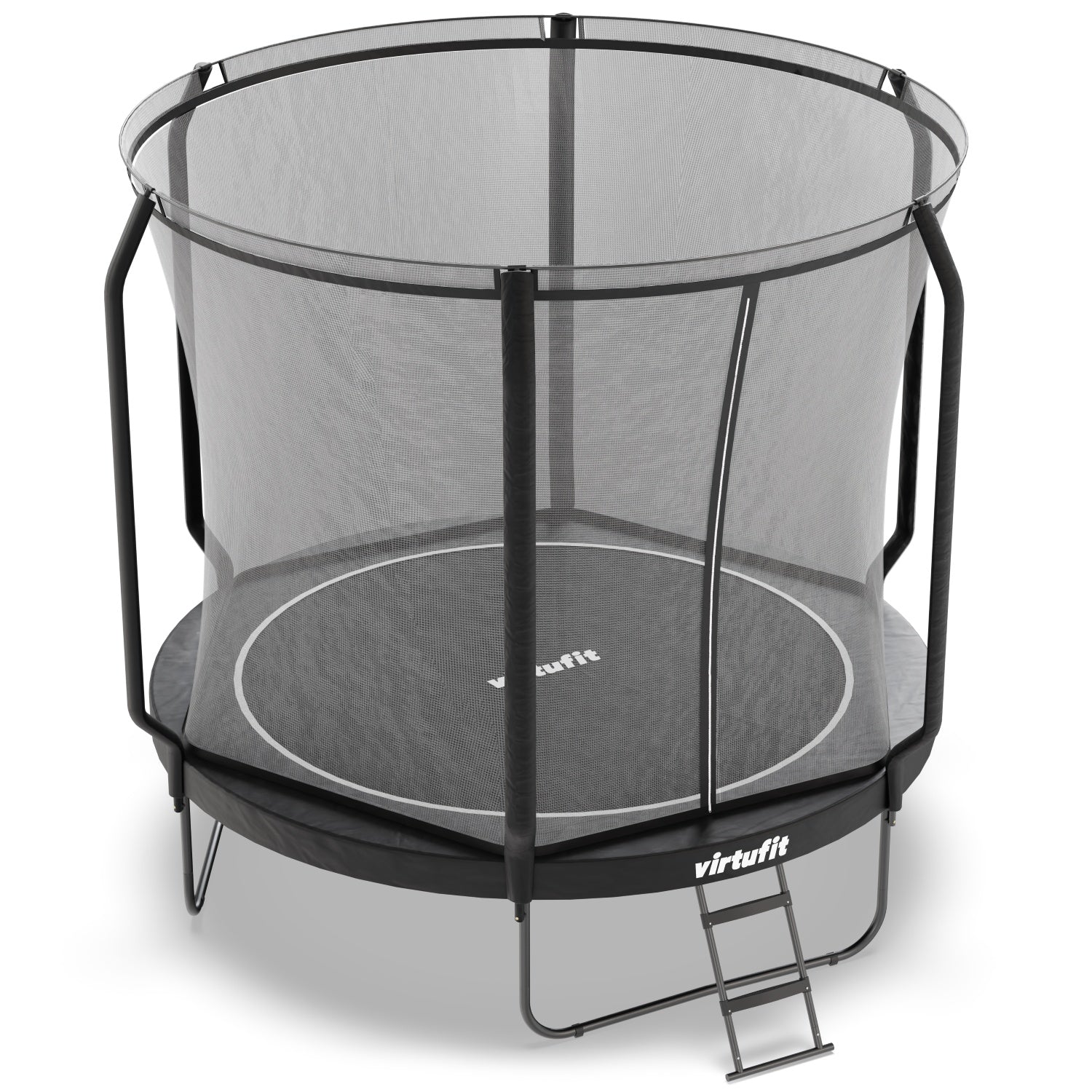 VirtuFit Premium Trampoline met Veiligheidsnet - Zwart - 251 cm