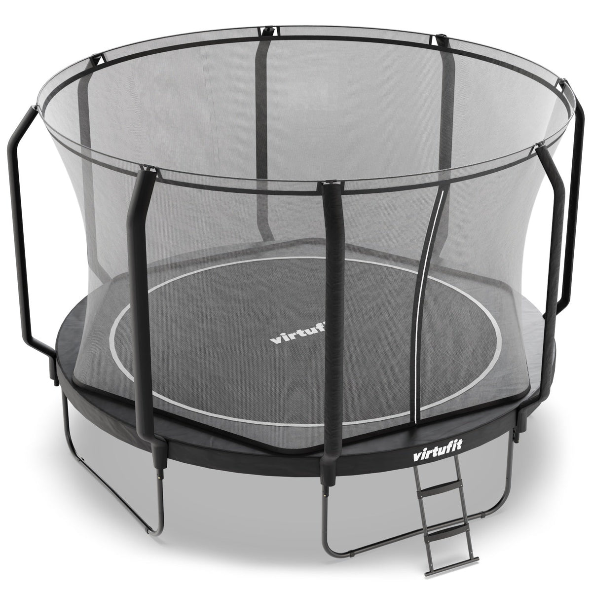 VirtuFit Premium Trampoline met Veiligheidsnet - Zwart - 366 cm - Tweedekans