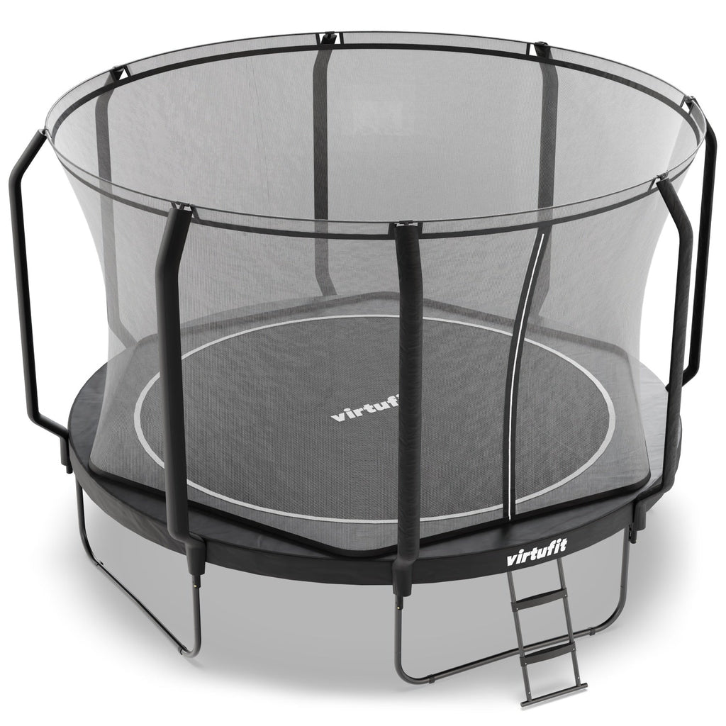 VirtuFit Premium Trampoline met Veiligheidsnet - Zwart - 366 cm