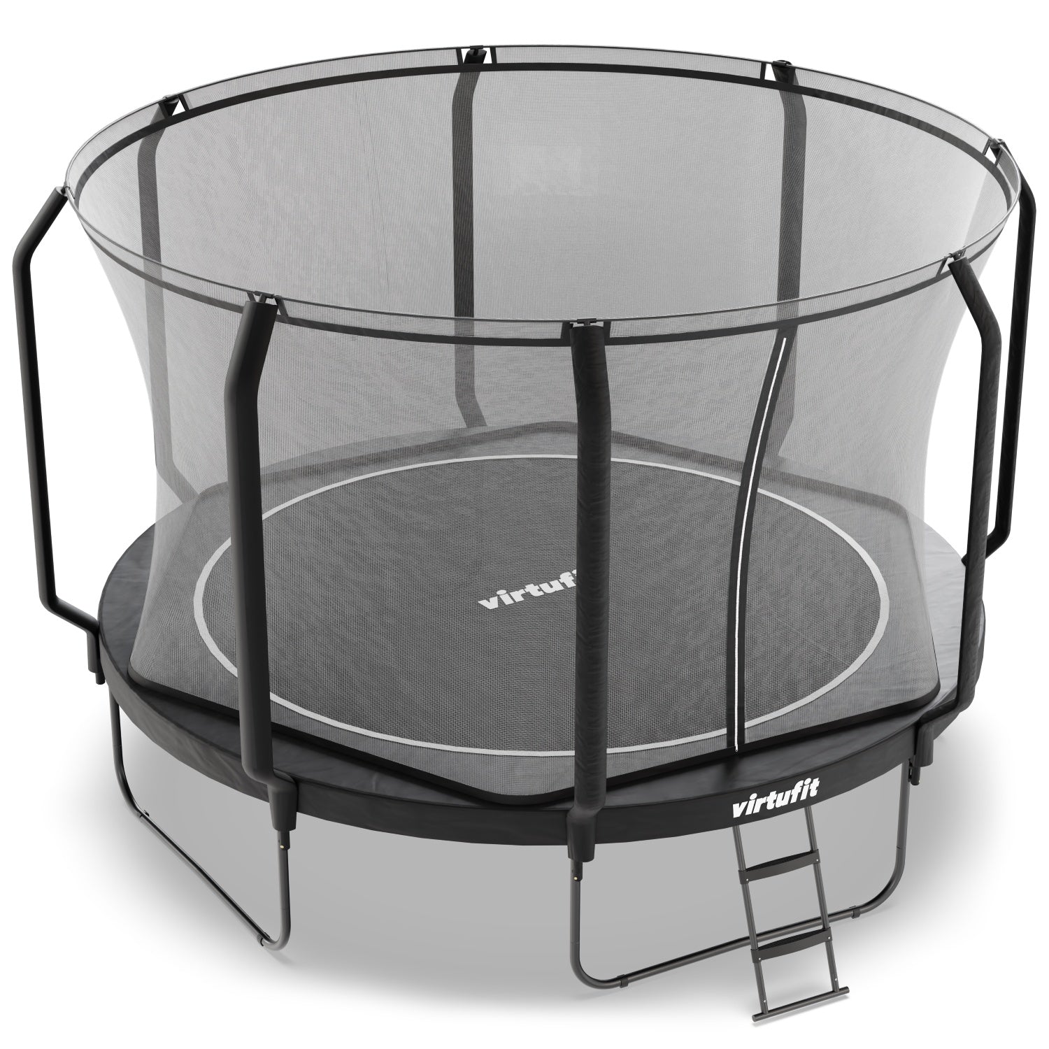 VirtuFit Premium Trampoline met Veiligheidsnet - Zwart - 366 cm