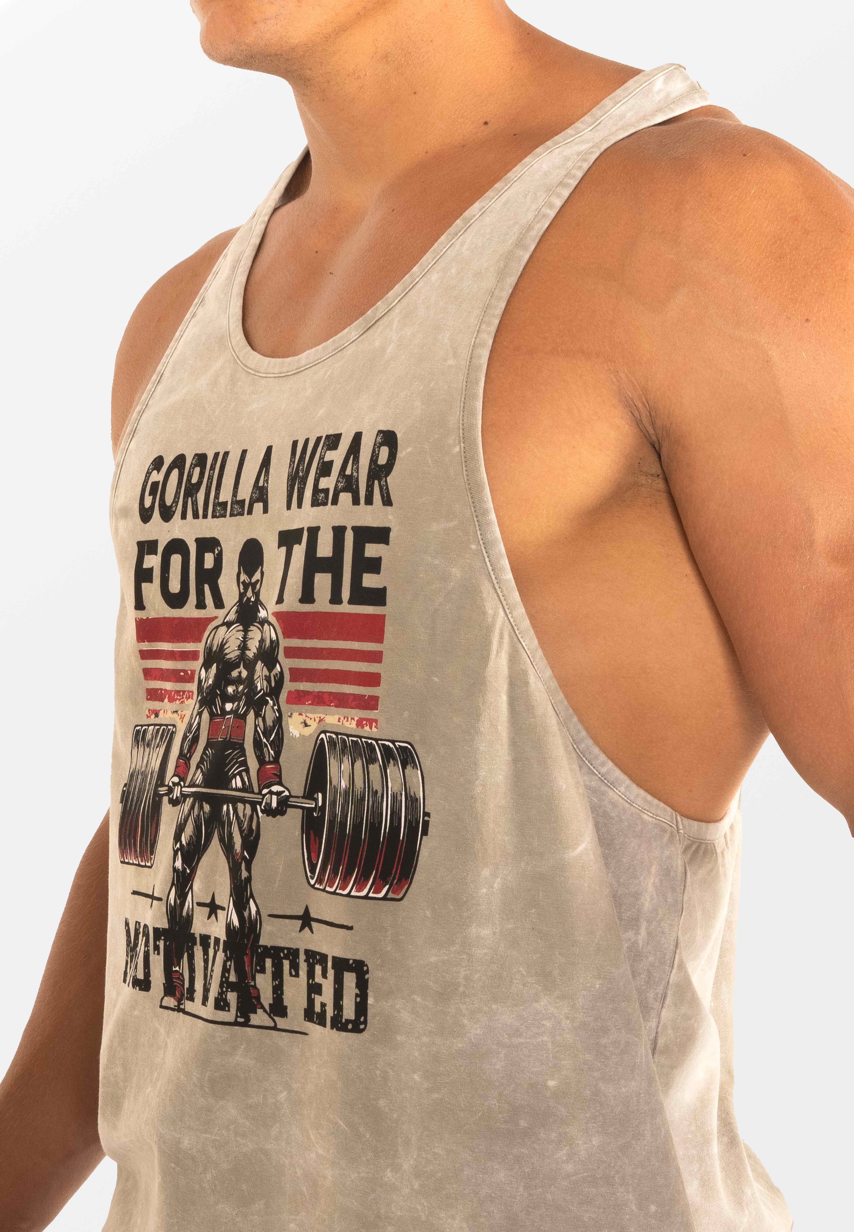 Gorilla Wear Churchill Stringer - Verwassen Groen