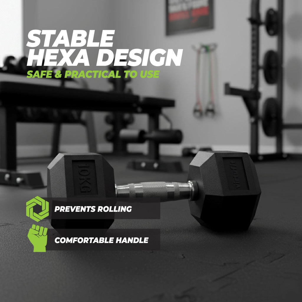 VirtuFit Hexa Dumbbell Pro Set - 2 x 10 kg