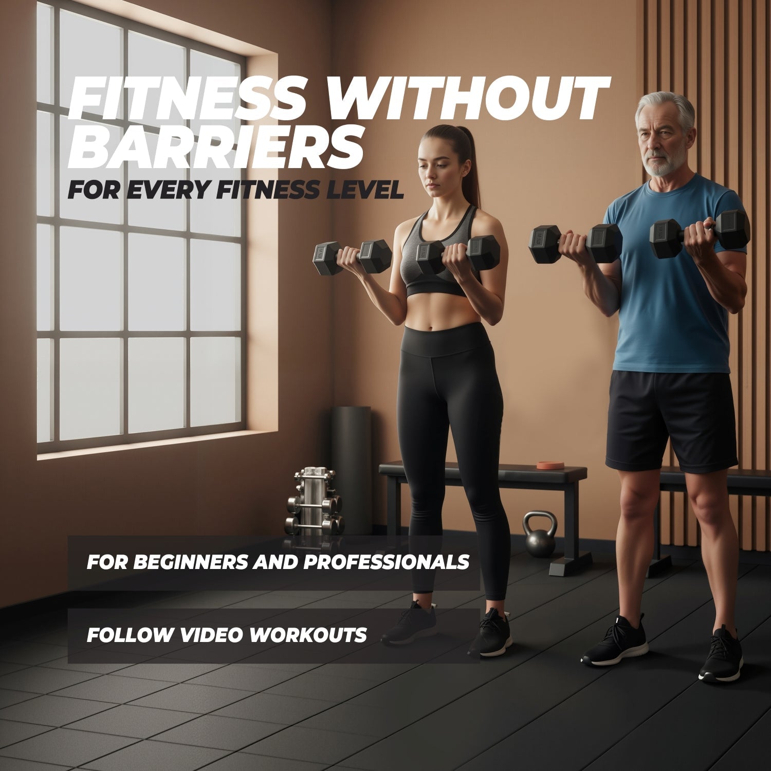 VirtuFit Hexa Dumbbell Pro Set - 2 x 10 kg