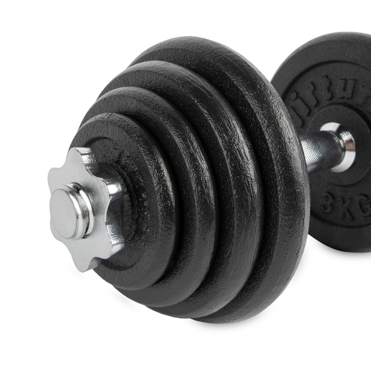 VirtuFit Verstelbare Dumbbellset Pro - Halterset - Gietijzer - 1 x 15 kg - Tweedekans