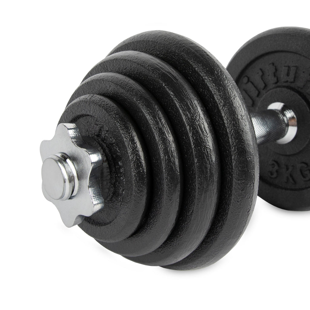 VirtuFit Verstelbare Dumbbellset Pro - Halterset - Gietijzer - 1 x 15 kg