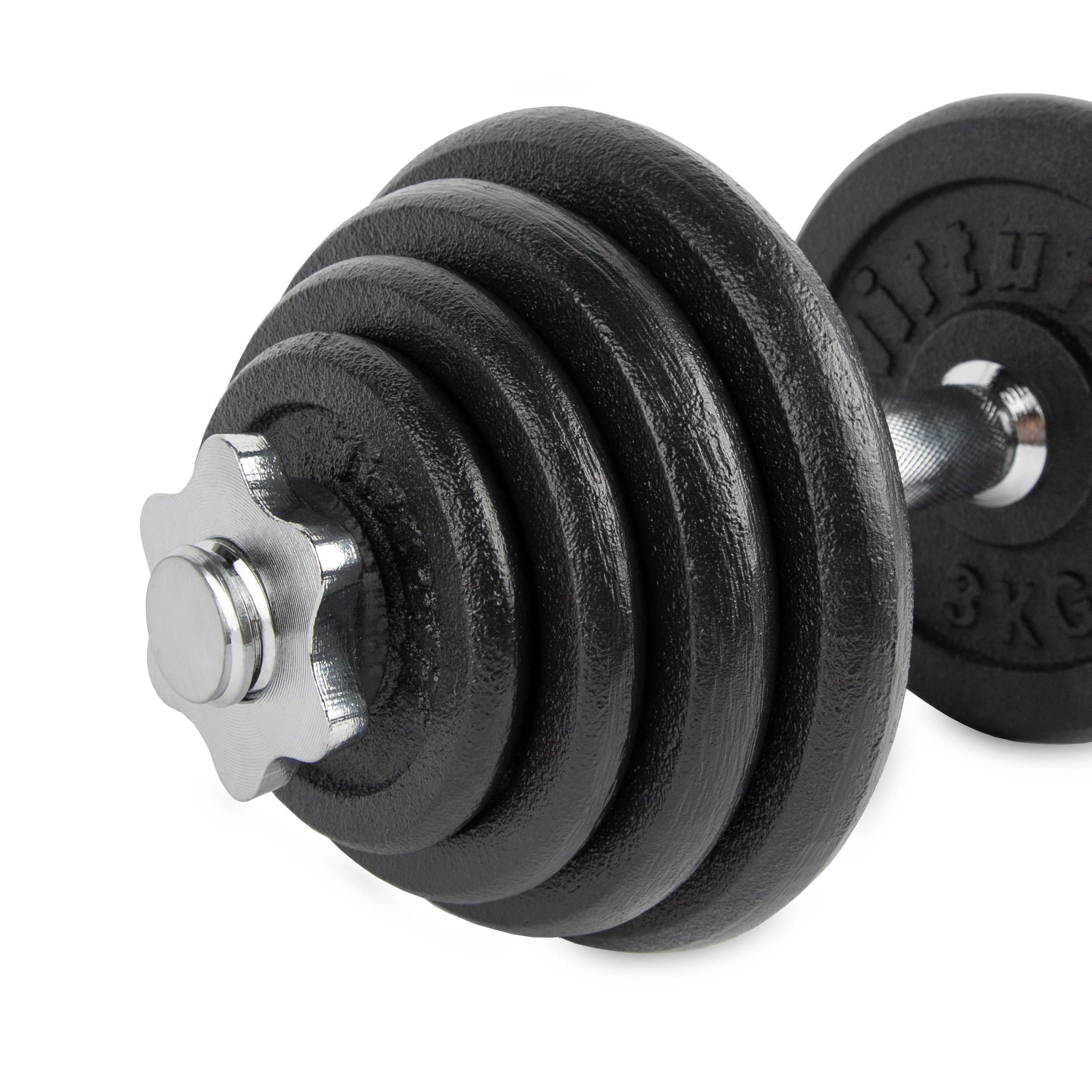 VirtuFit Verstelbare Dumbbellset Pro - Halterset - Gietijzer - 1 x 15 kg