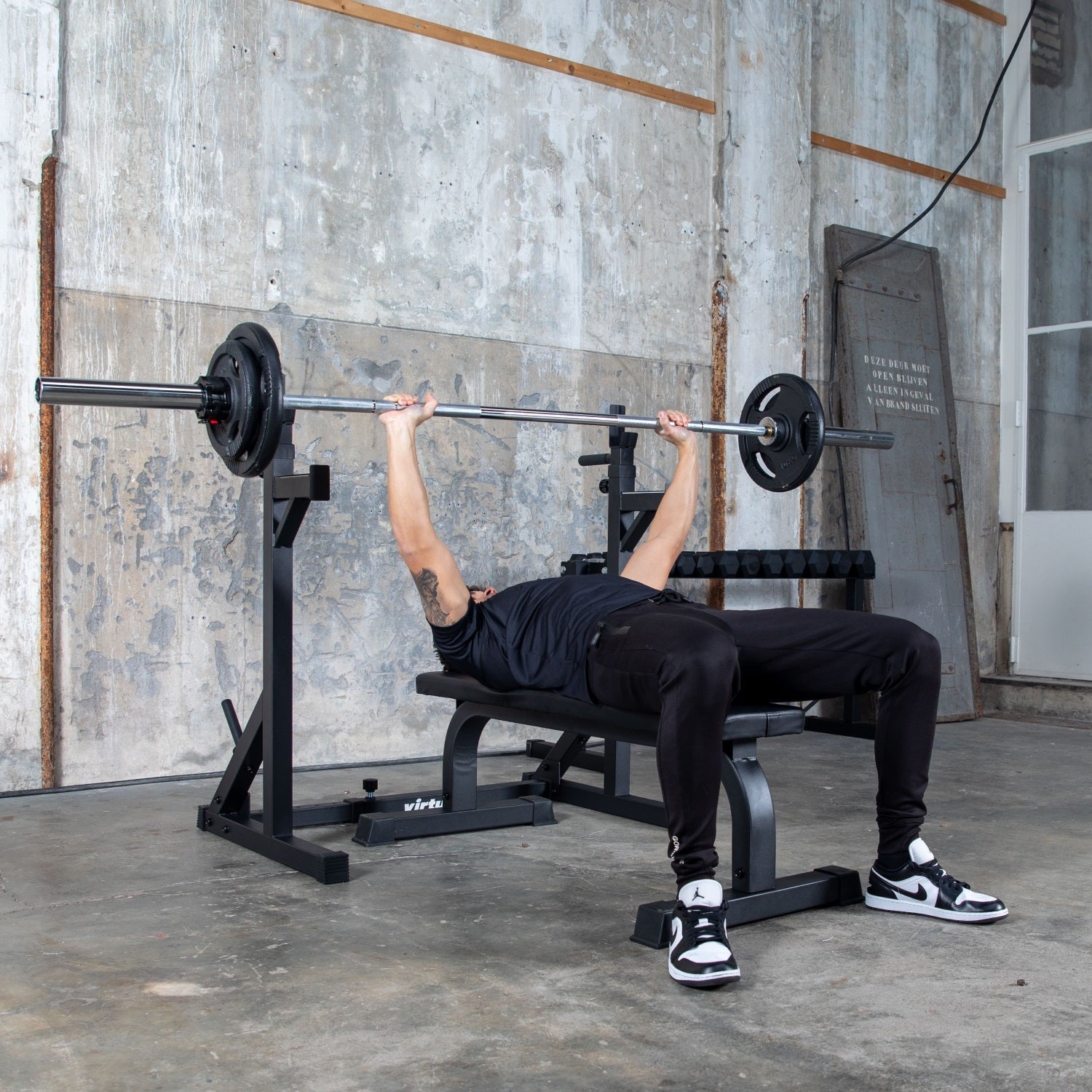 VirtuFit Verstelbaar Squatrek - Haltersteunen - met dipsteunen