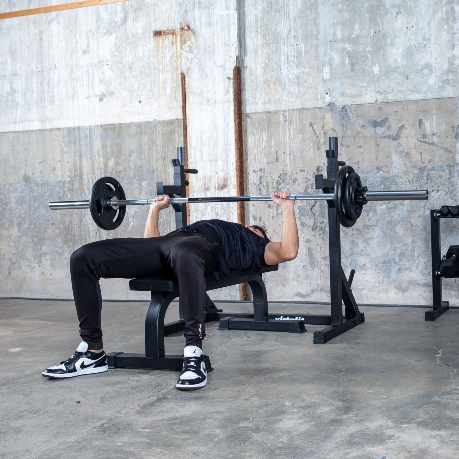 VirtuFit Verstelbaar Squatrek - Haltersteunen - met dipsteunen