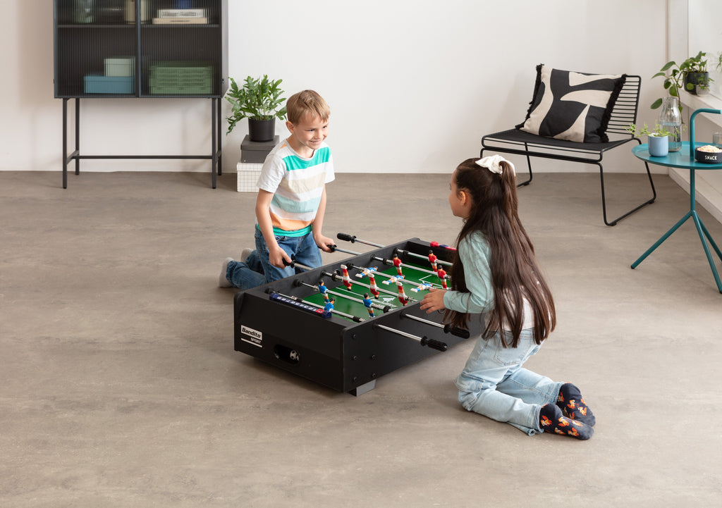 Bandito Mini Tafelvoetbal met Telescopische Stangen - Zwart - Tweedekans