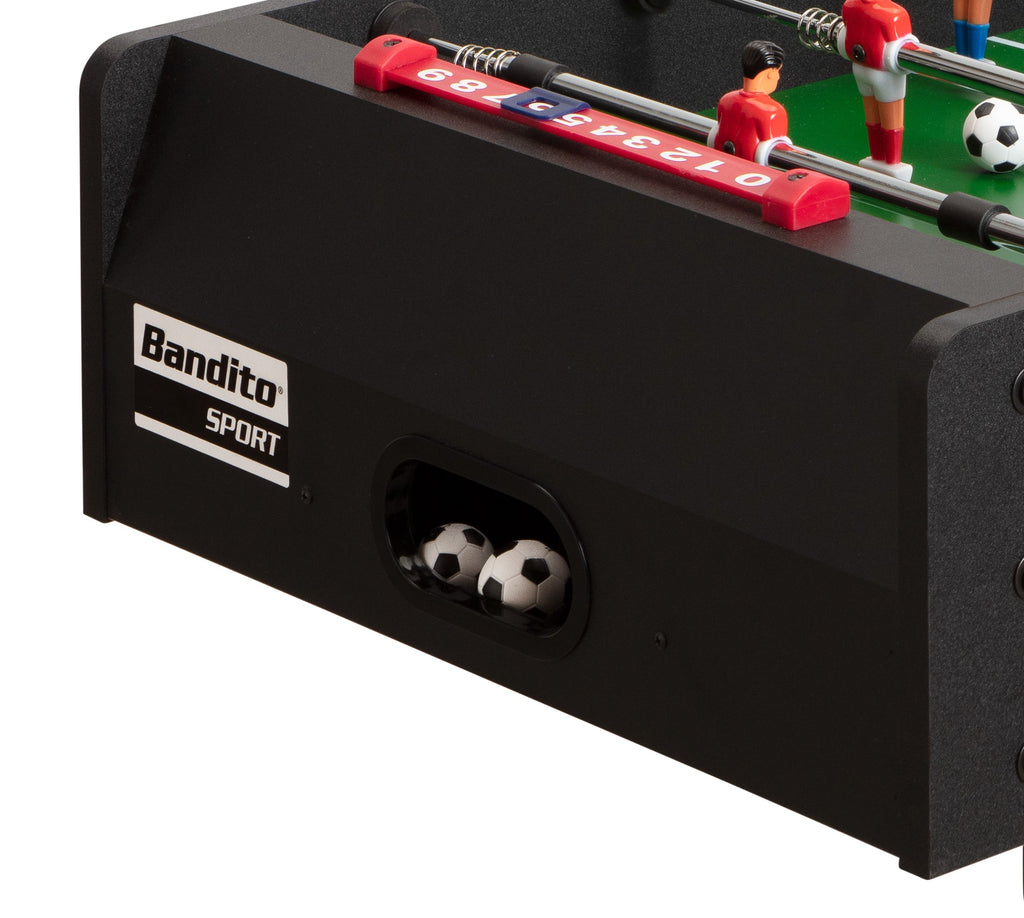 Bandito Mini Tafelvoetbal met Telescopische Stangen - Zwart - Tweedekans