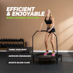 VirtuFit Opvouwbare Fitness Trampoline met Handvat - Zwart - 100 cm