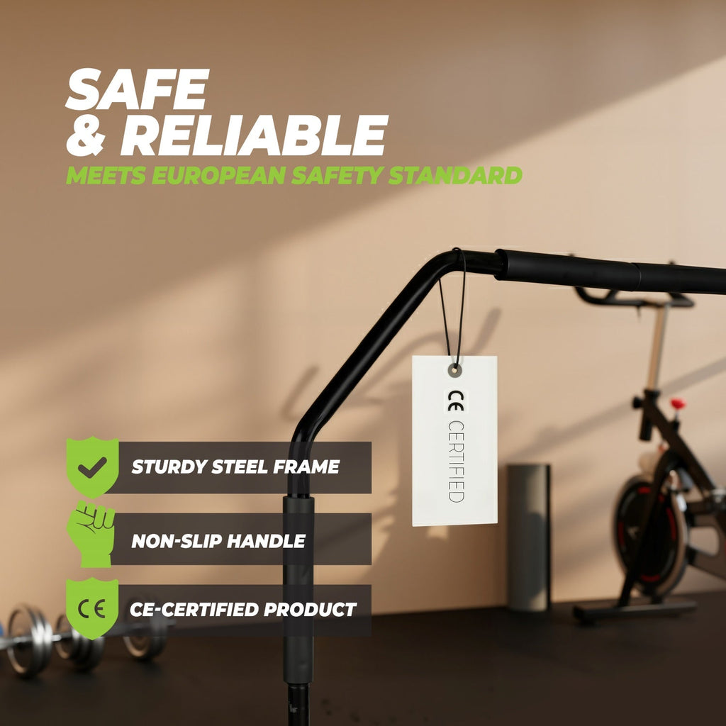 VirtuFit Opvouwbare Fitness Trampoline met Handvat - Zwart - 100 cm