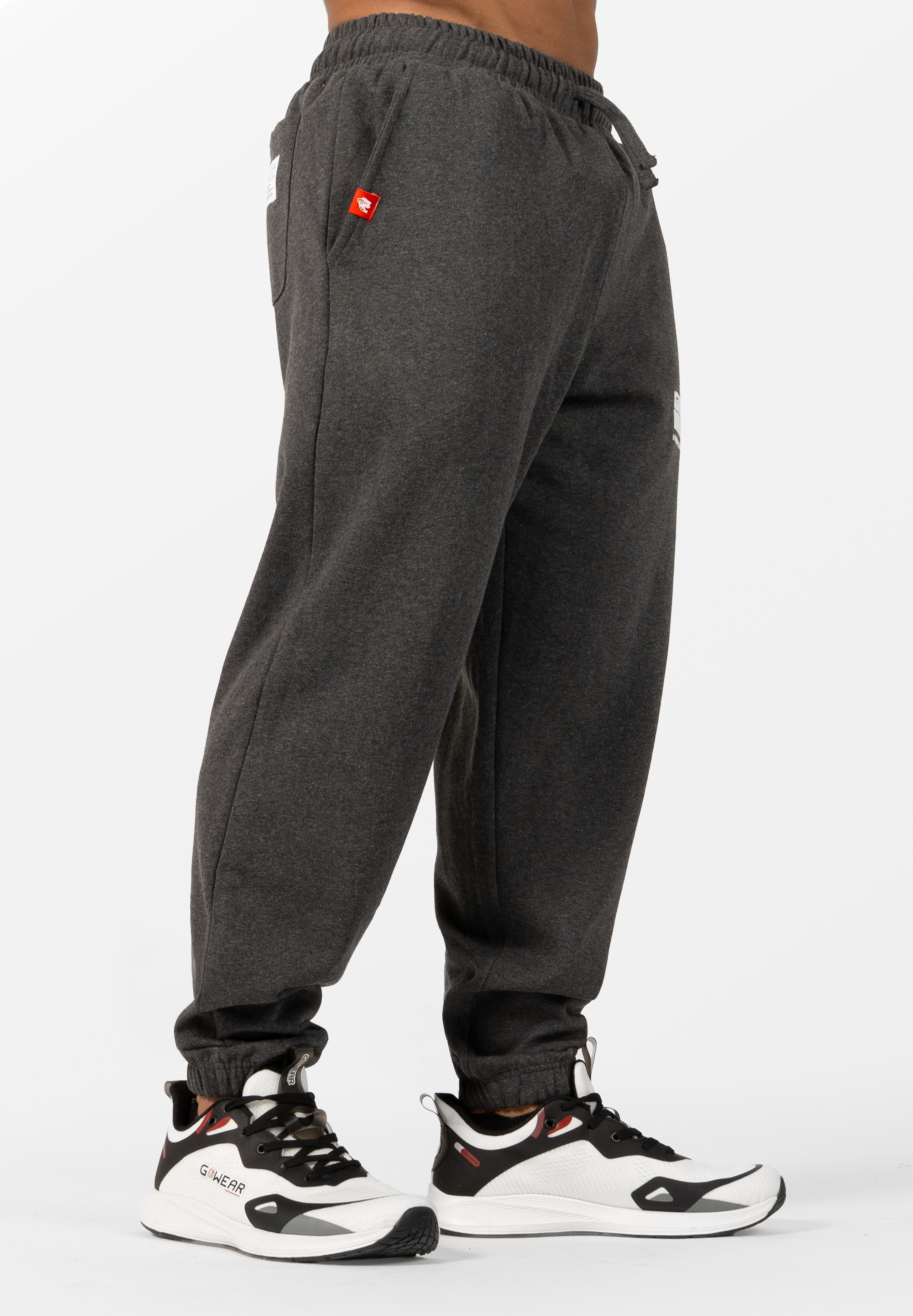 Gorilla Wear Classic Oversized Sweatpants - Donkergrijs Gemeleerd