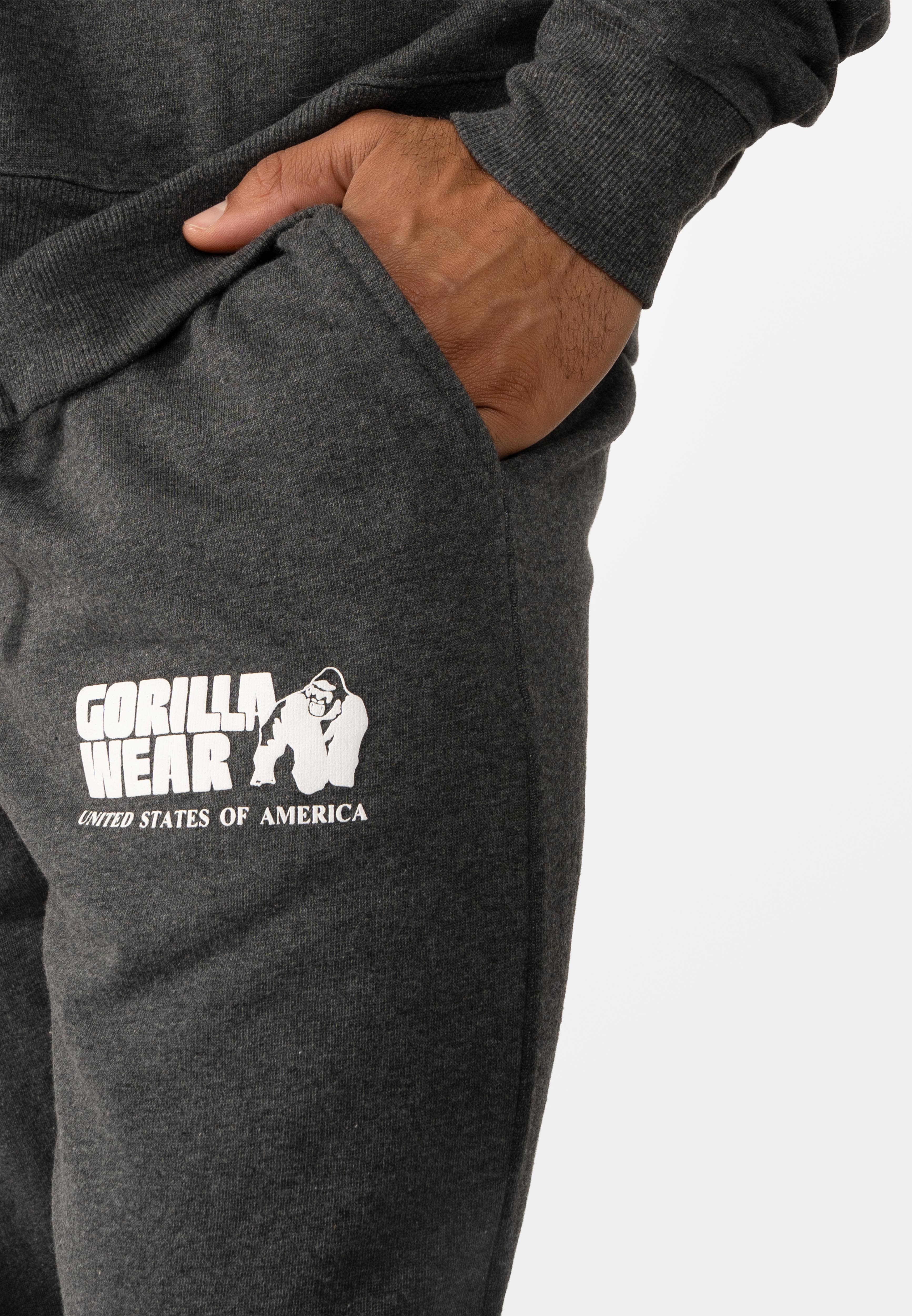 Gorilla Wear Classic Oversized Sweatpants - Donkergrijs Gemeleerd