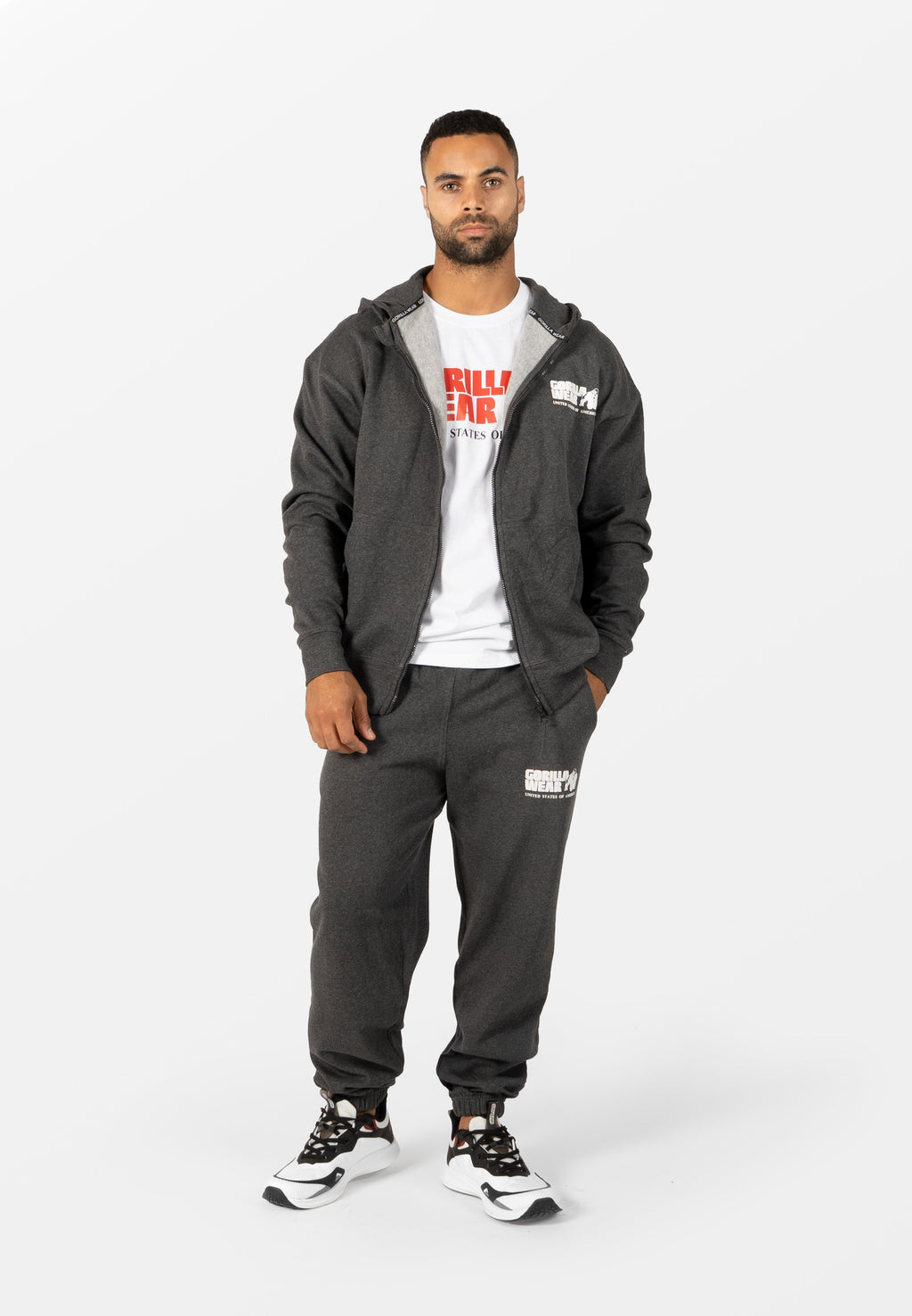 Gorilla Wear Classic Oversized Vest - Donkergrijs Gemeleerd