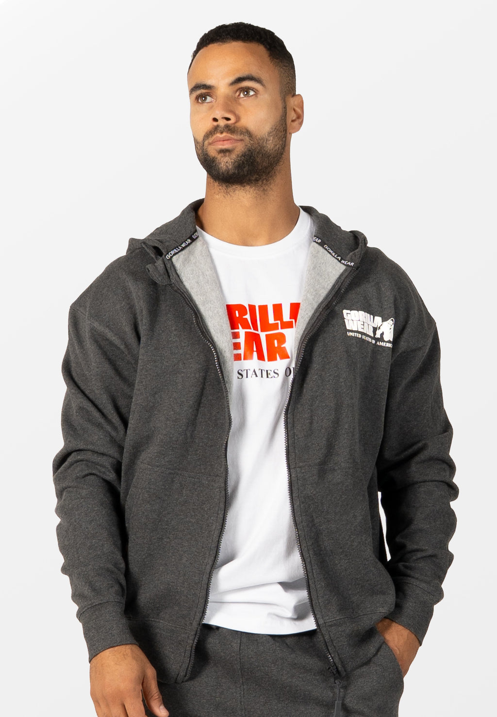 Gorilla Wear Classic Oversized Vest - Donkergrijs Gemeleerd