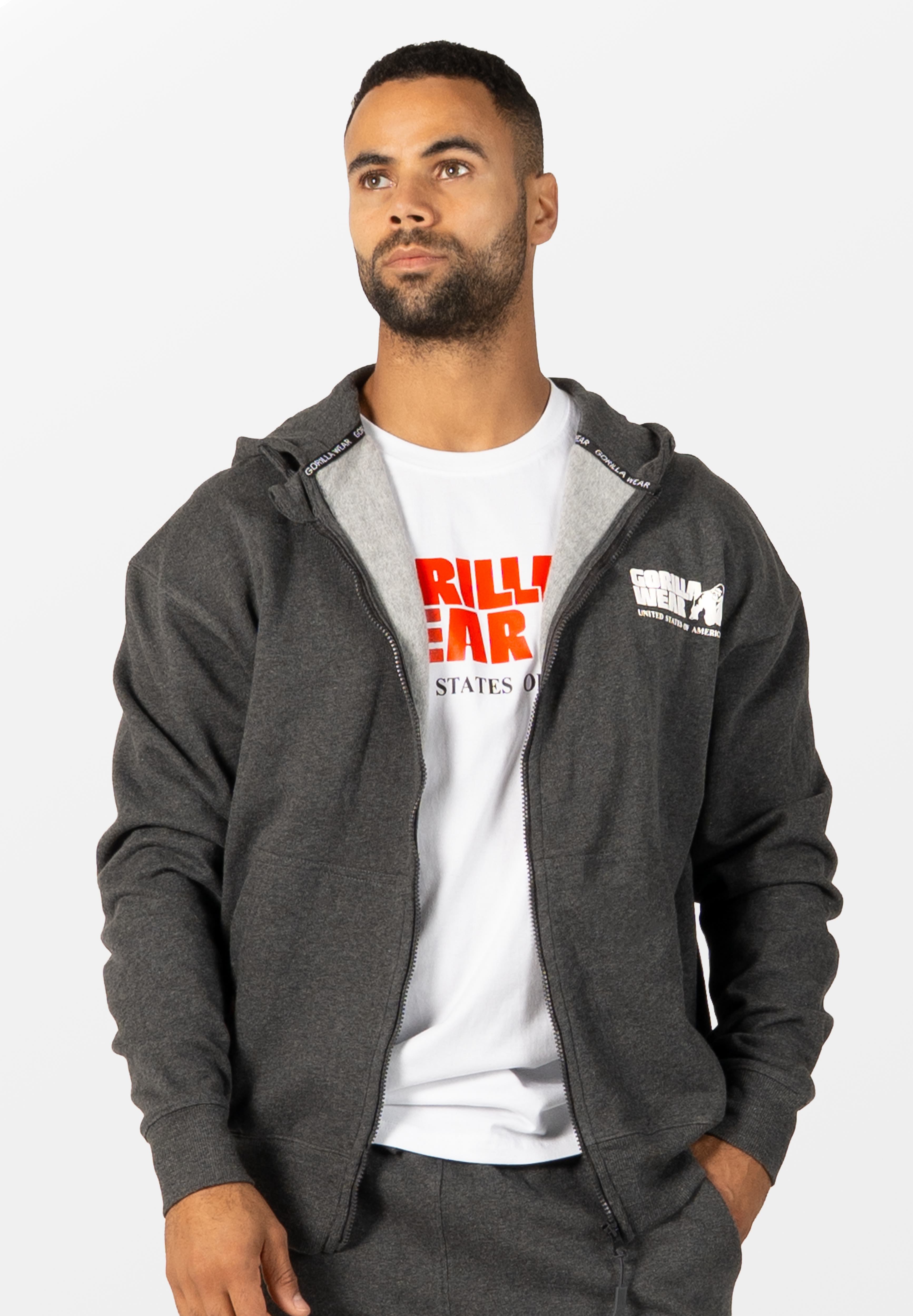 Gorilla Wear Classic Oversized Vest - Donkergrijs Gemeleerd