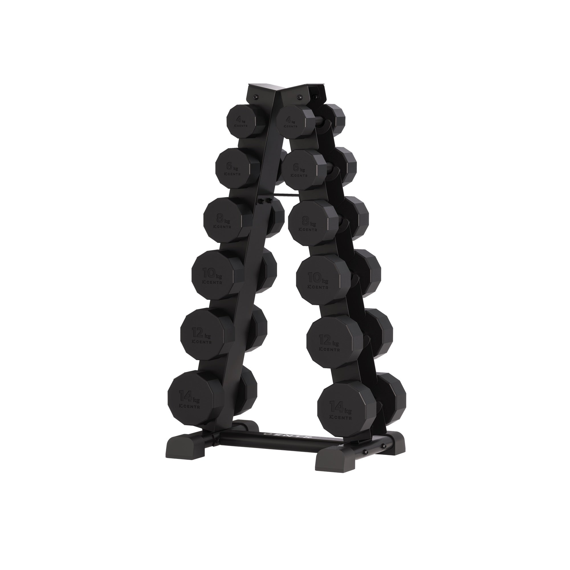 Centr Dumbbell Toren met 12-delige dumbbellset - 4 t/m 14 kg