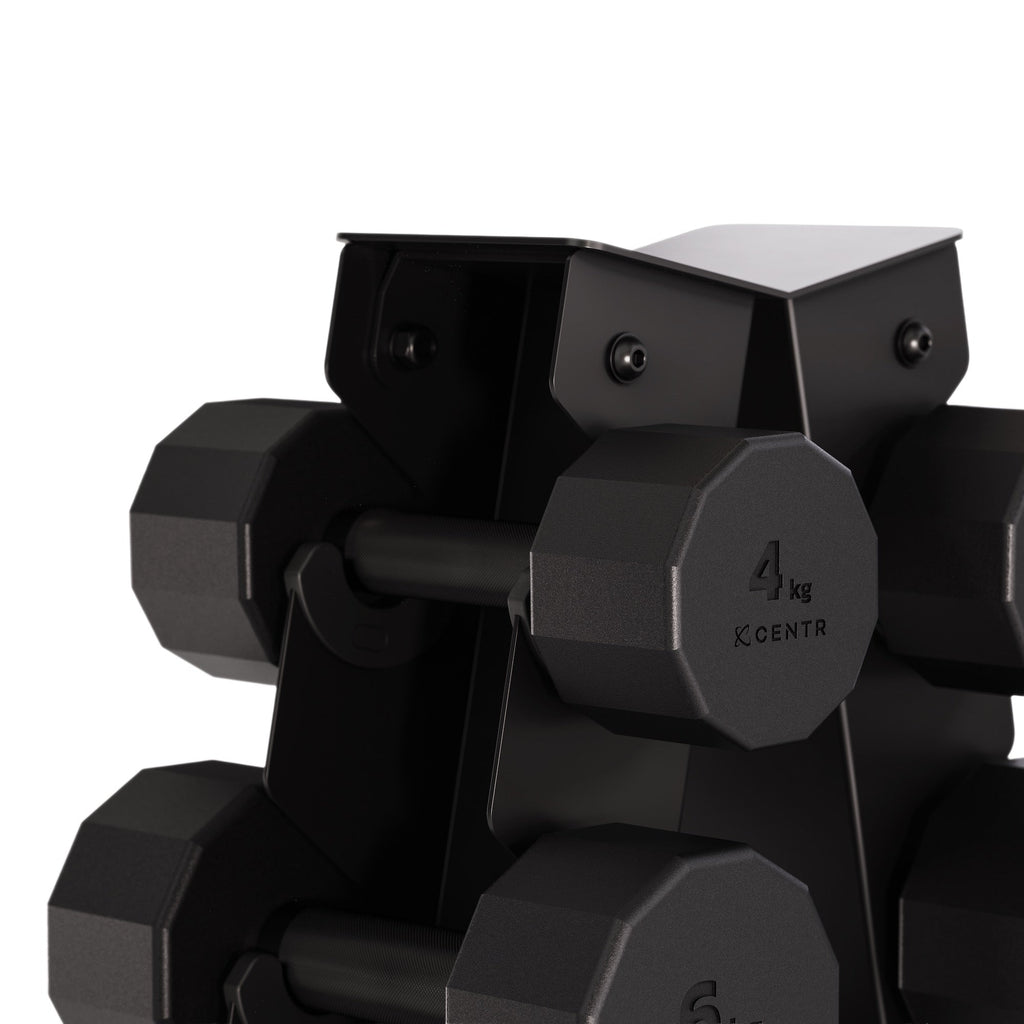 Centr Dumbbell Toren met 12-delige dumbbellset - 4 t/m 14 kg