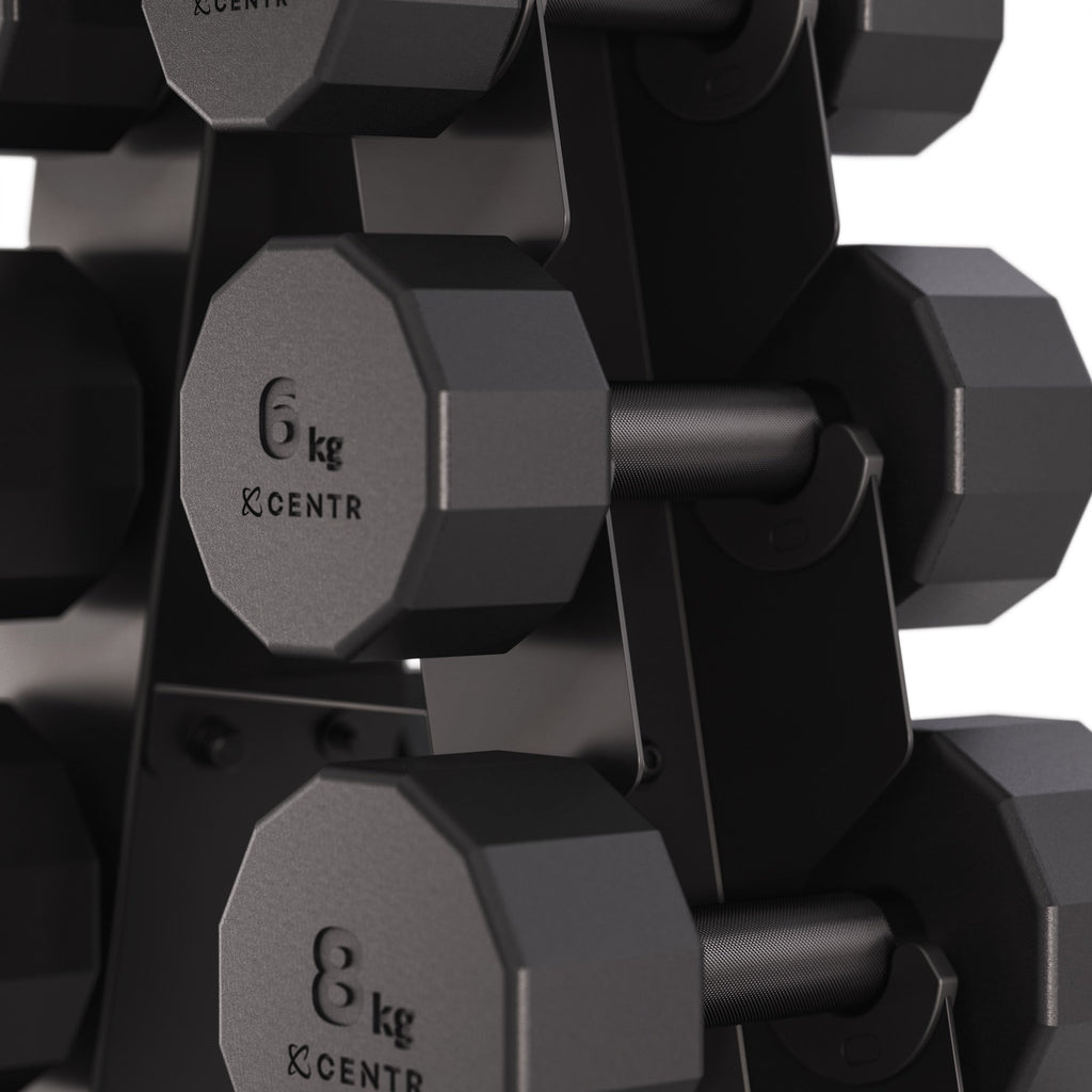 Centr Dumbbell Toren met 12-delige dumbbellset - 4 t/m 14 kg