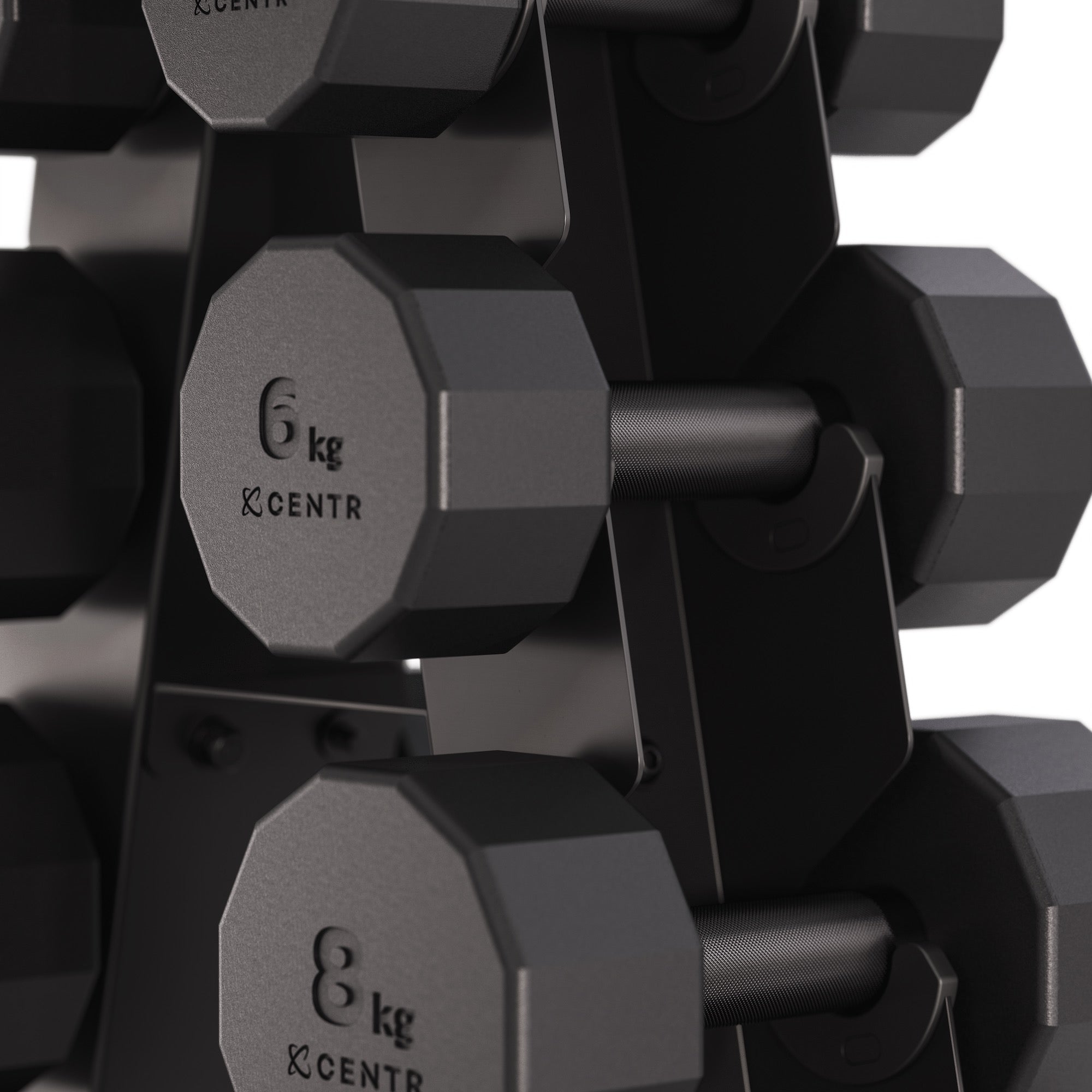 Centr Dumbbell Toren met 12-delige dumbbellset - 4 t/m 14 kg