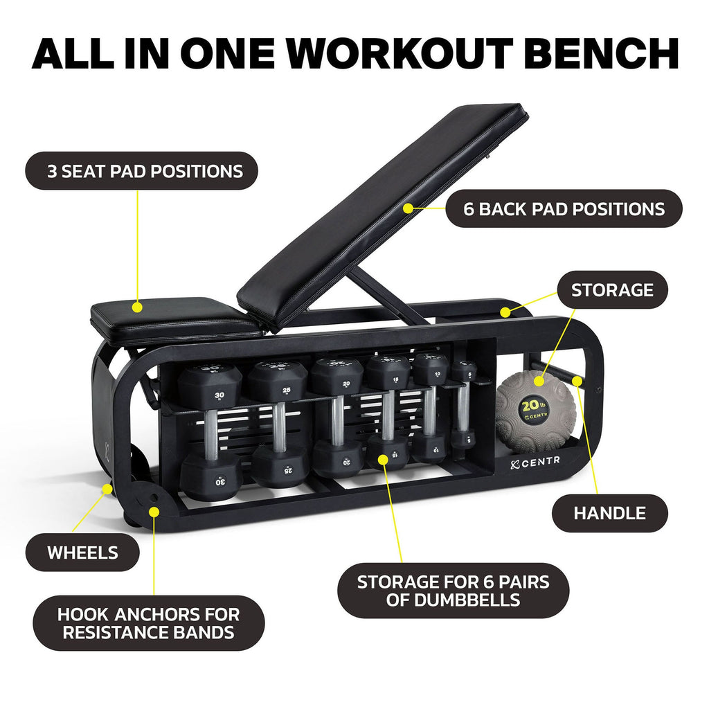 Centr Fusion Bench - Trainingsbank met opbergruimte