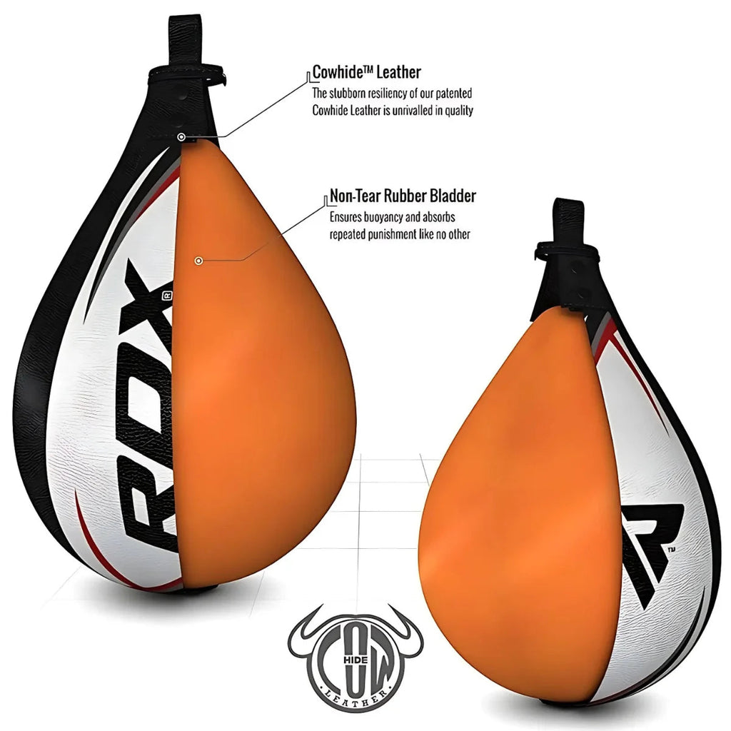 RDX Sports Speedbal met Swivel - Boksbal - Zwart/Geel