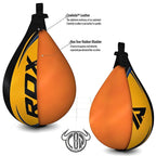 RDX Sports Speedbal met Swivel - Boksbal - Zwart/Geel
