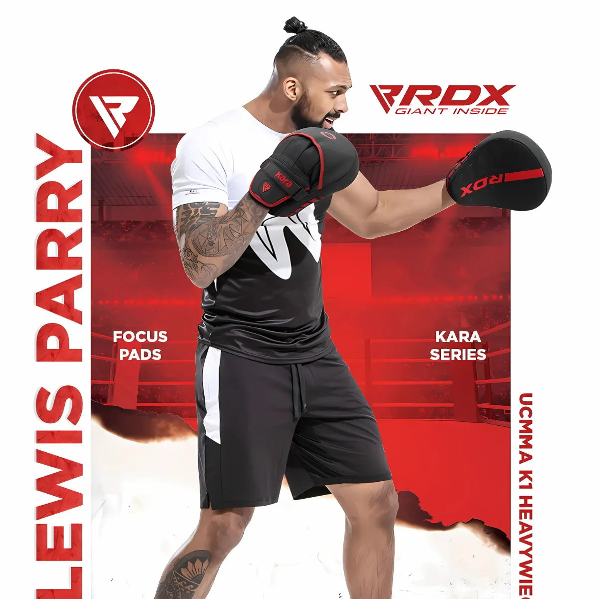 RDX Sports F6 Kara Focus Pads - Zwart