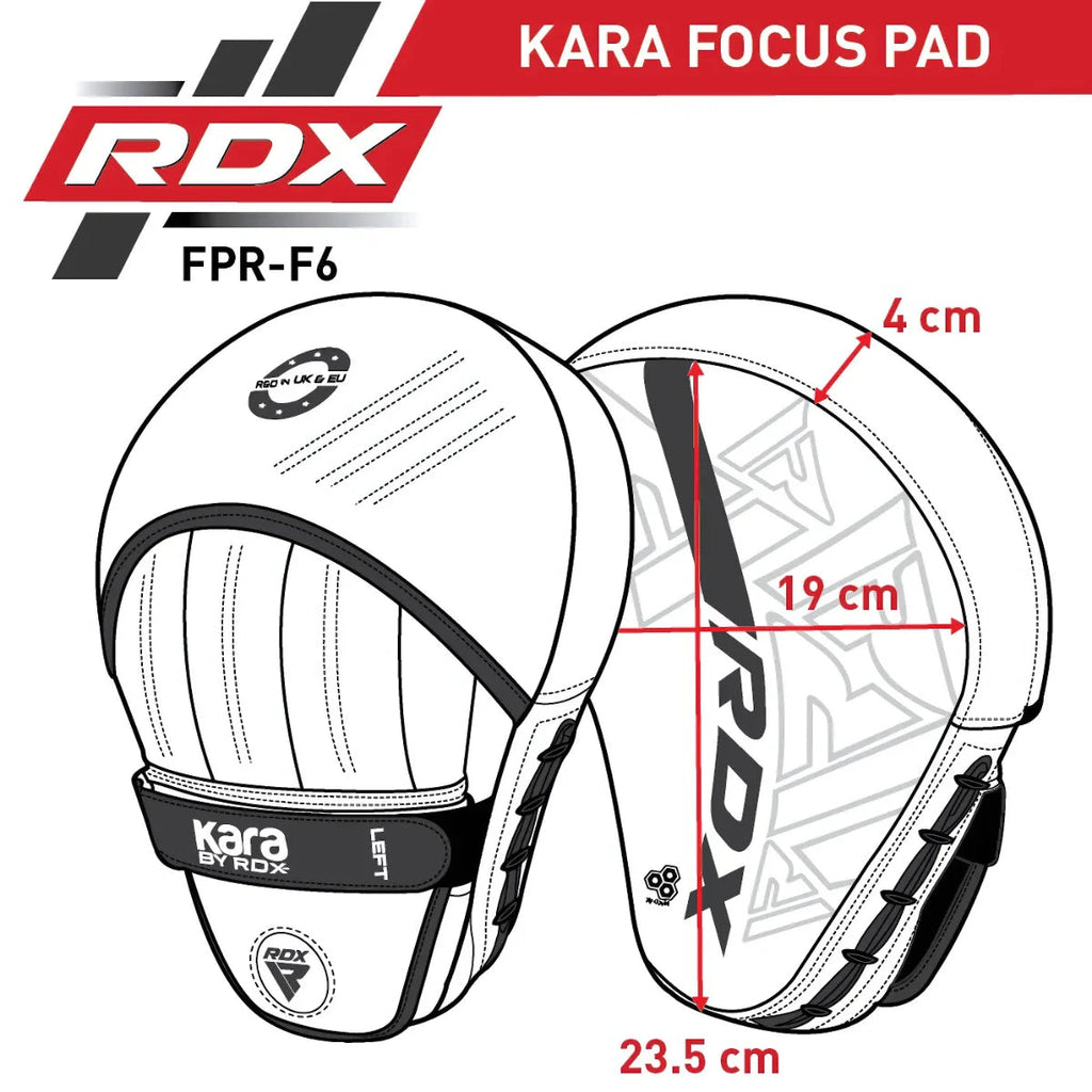 RDX Sports F6 Kara Focus Pads - Zwart