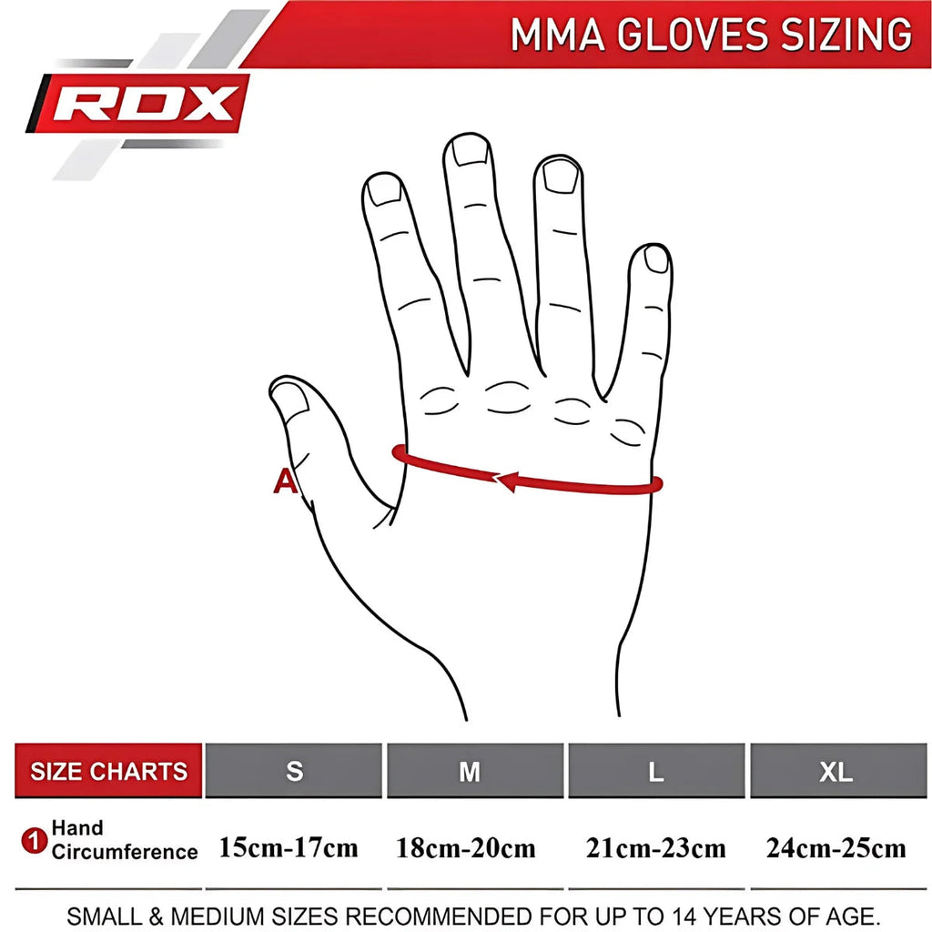 RDX Sports GGRF-12 Grappling Gloves - MMA Handschoenen - Zwart