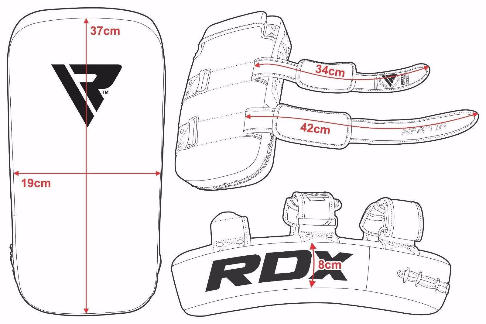 RDX Sports Stootkussen - Thai Kick Pad - Wit