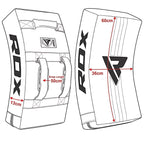 RDX Sports T1 Gebogen Stootkussen - Blauw