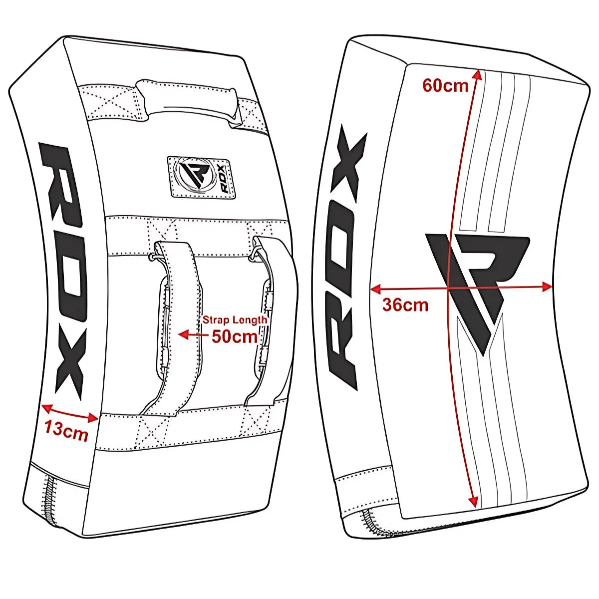 RDX Sports T1 Gebogen Stootkussen - Blauw
