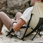 VirtuFit Strandstoel opvouwbaar - Campingstoel - Zwart
