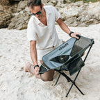 VirtuFit Camping Stoel Compact - Strandstoel - Opvouwbaar - Zwart