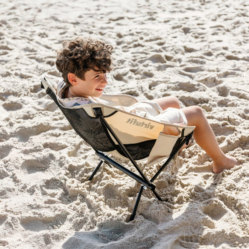 VirtuFit Camping Stoel Compact - Strandstoel - Opvouwbaar - Zwart