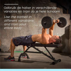 Iron Gym Verstelbare Curlstang Set - 23 kg - Zwart