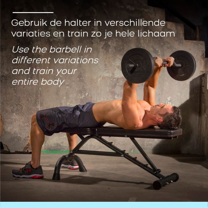 Iron Gym Verstelbare Curlstang Set - 23 kg - Zwart