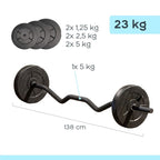 Iron Gym Verstelbare Curlstang Set - 23 kg - Zwart