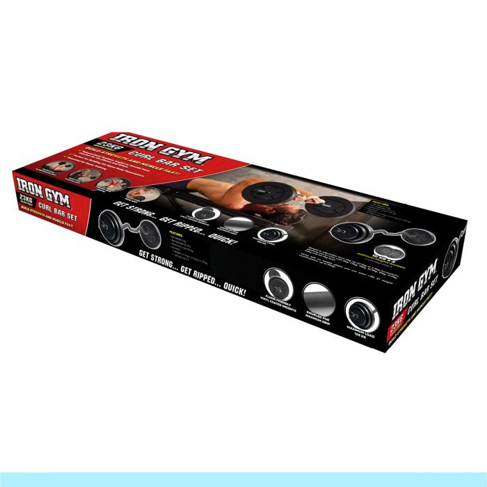 Iron Gym Verstelbare Curlstang Set - 23 kg - Zwart