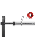 HMS Premium Olympische Halterstang met Lock Jaw Collars en Veerclipsluiting - 50 mm - 150 cm