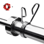 HMS Premium Olympische Halterstang met Lock Jaw Collars en Veerclipsluiting - 50 mm - 150 cm