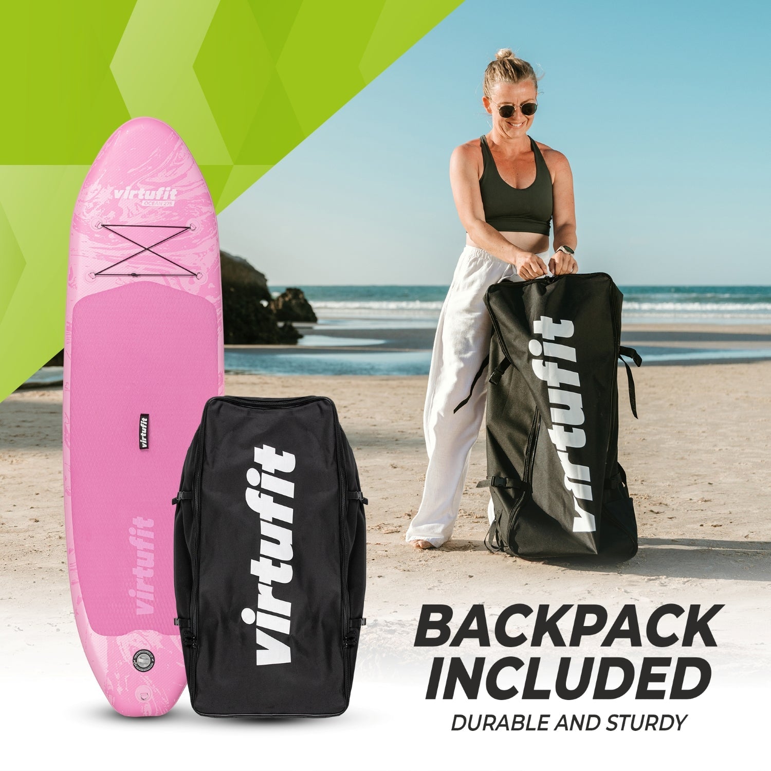 VirtuFit Supboard Ocean 275 - Zwart - Met accessoires en draagtas - Tweedekans