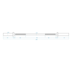 HMS Olympische Halterstang met Lock Jaw Collars - 50 mm - 120 cm