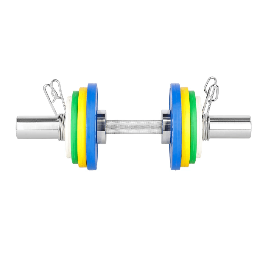 HMS Olympische Dumbbellstang met Veerclipsluiters - 50 mm - 50 cm