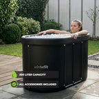 VirtuFit IJsbad Ovaal - Antraciet - 500 Liter - Inclusief accessoires