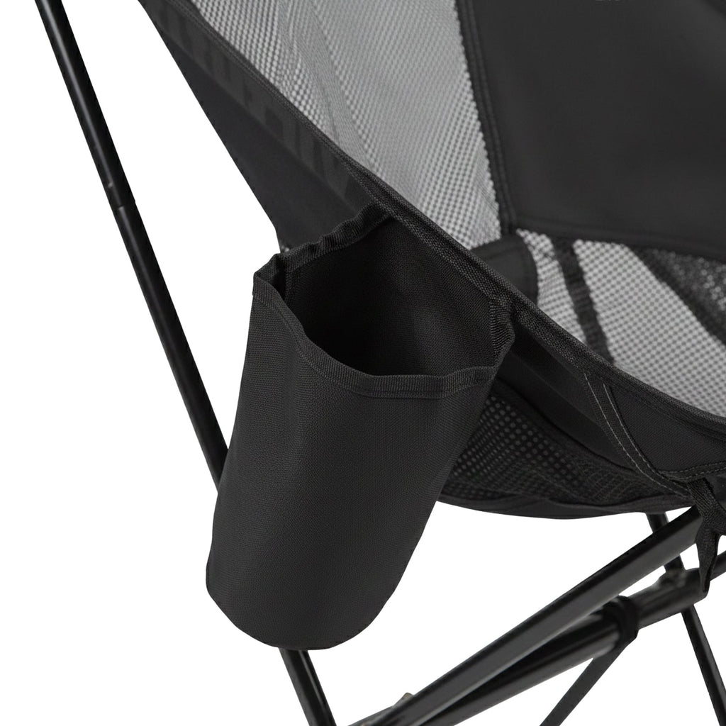 VirtuFit Camping Stoel Compact - Opvouwbaar - Zwart - Set van 2