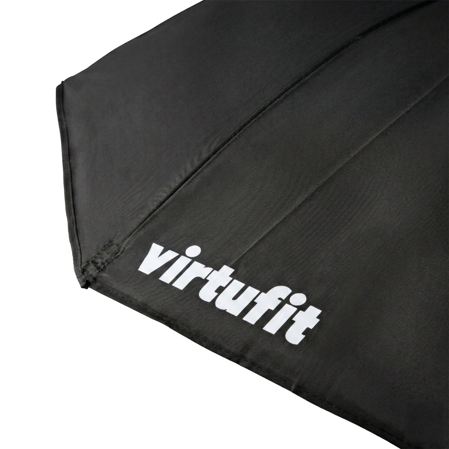 VirtuFit Opvouwbare Camping Stoel - Inclusief Universele Stoelparasol - Zwart