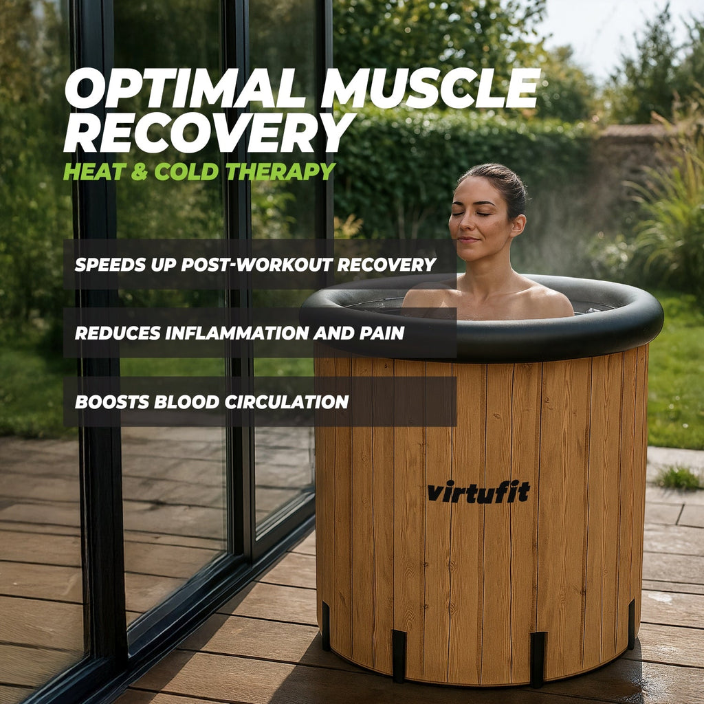 VirtuFit IJsbad XXL - 375 Liter - Wood Look - Inclusief accessoires